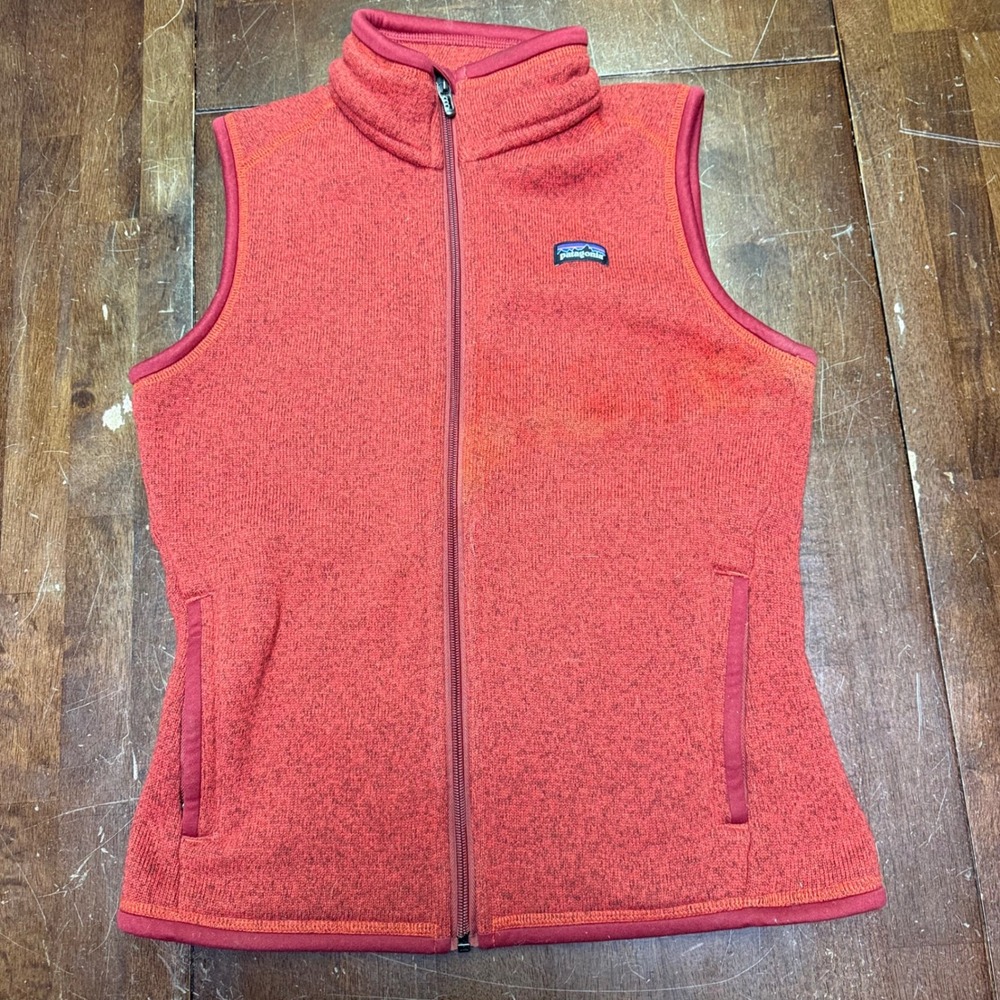 Patagonia Better Sweater Vest Womens S Red Full Zip Fleece 25216